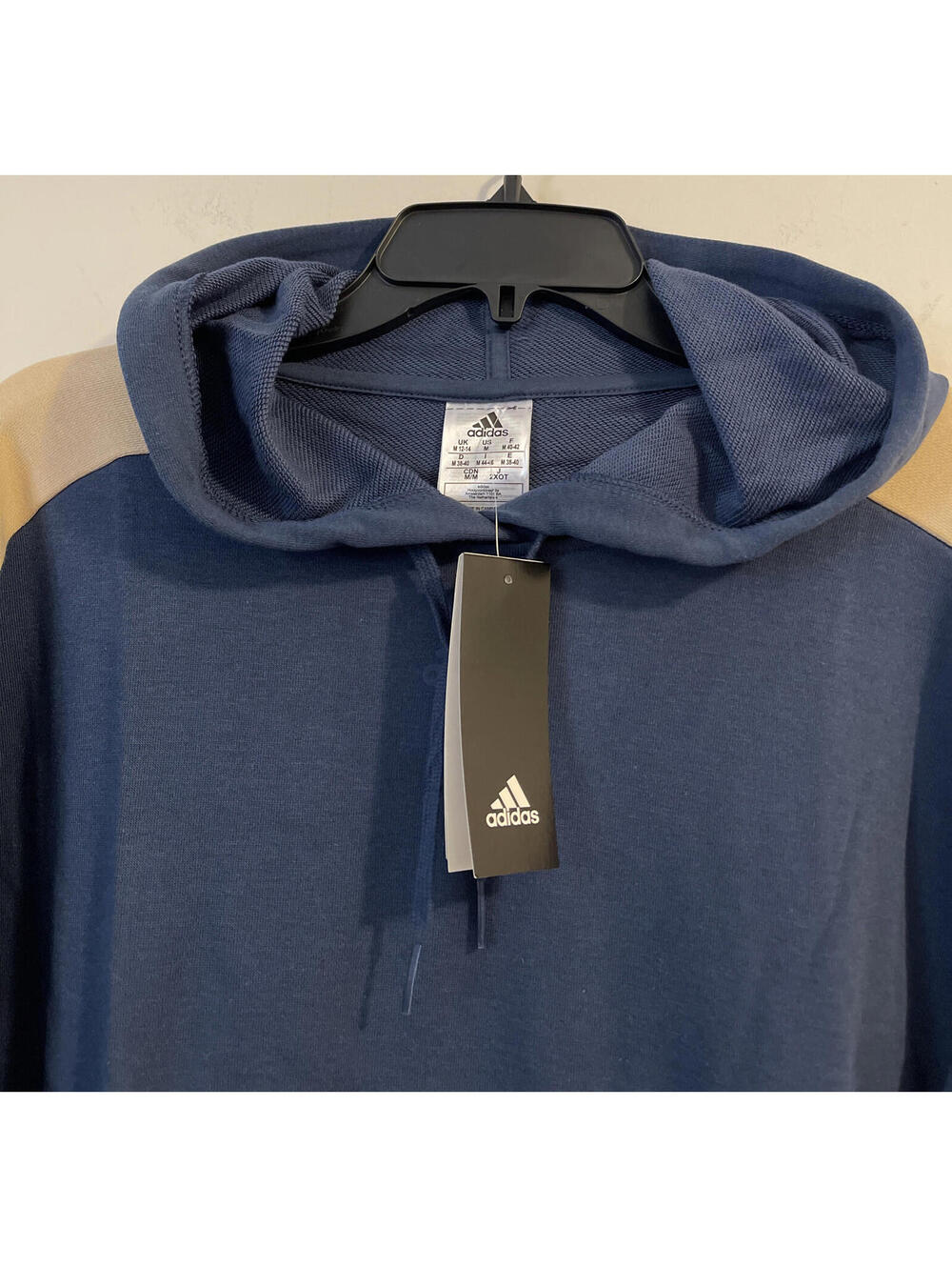 Adidas Womens Small Blue Colorblock Pullover Hoodie NWT! A610 - Picture 7 of 7